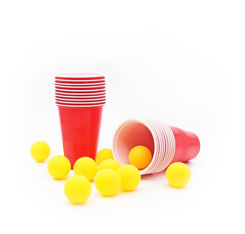 Beer Pong Spiel mit 20 Bechern und 10 Bällen 🏓