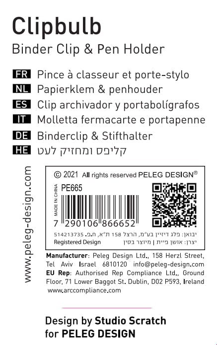 Clipbulb Glühbirne - Stifte-Clip für Notizbücher | Clipbulb Binder Clip & Pen Holder