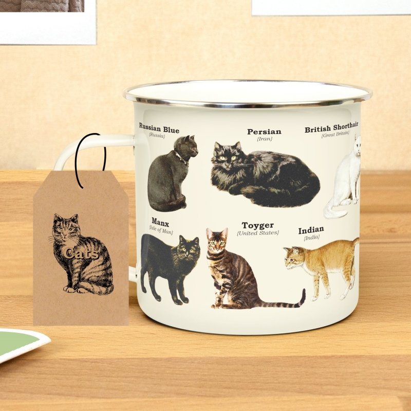 Emaille Becher Katzen