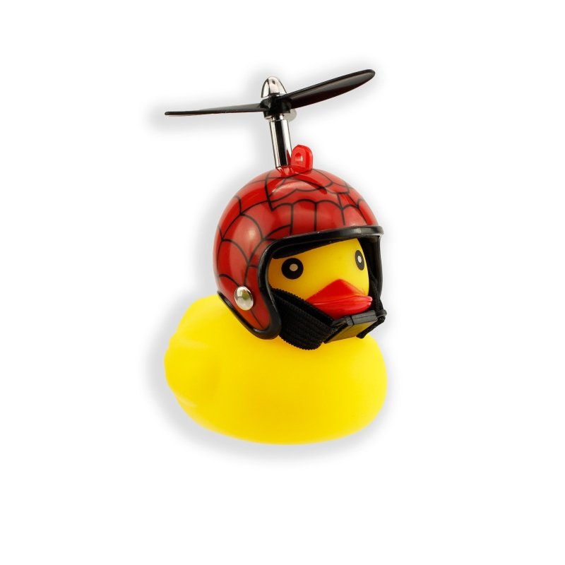 Fahrrad Quietscheentchen mit Helm Spider