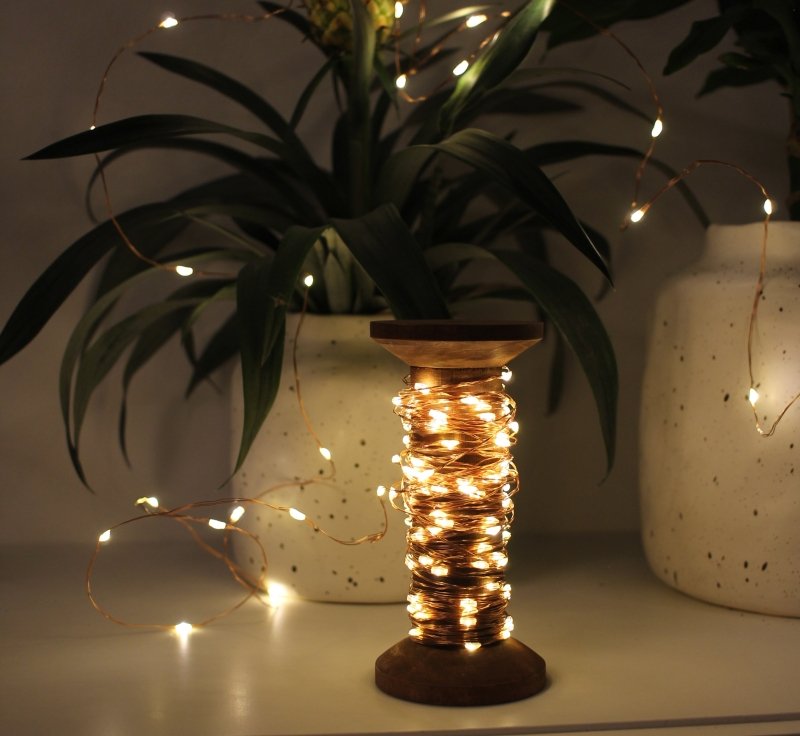 Garnspule LED Lichterkette 🪔