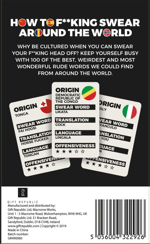 How to f**king swear around the world - Kartenspiel