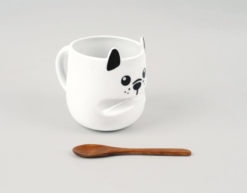 Hundebecher mit Stöckchenlöffel | Dog Mug and Stick Spoon