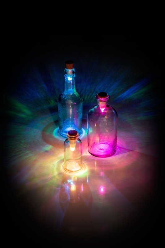 LED Flaschenlichter mit Akku und USB Anschluss | Bottle Light 🍾 Bottle Light Multicolour