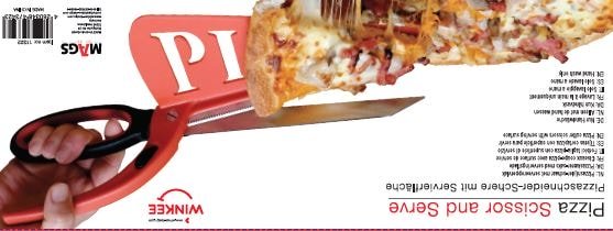 Pizzaschneider-Schere mit Servierfläche | Pizza Scissor and Serve
