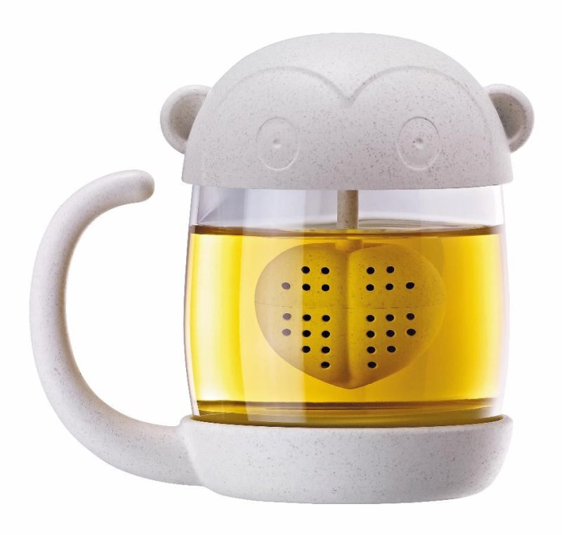 Tierische Tee Becher mit integriertem Tee-Ei | Tea Cup Affe