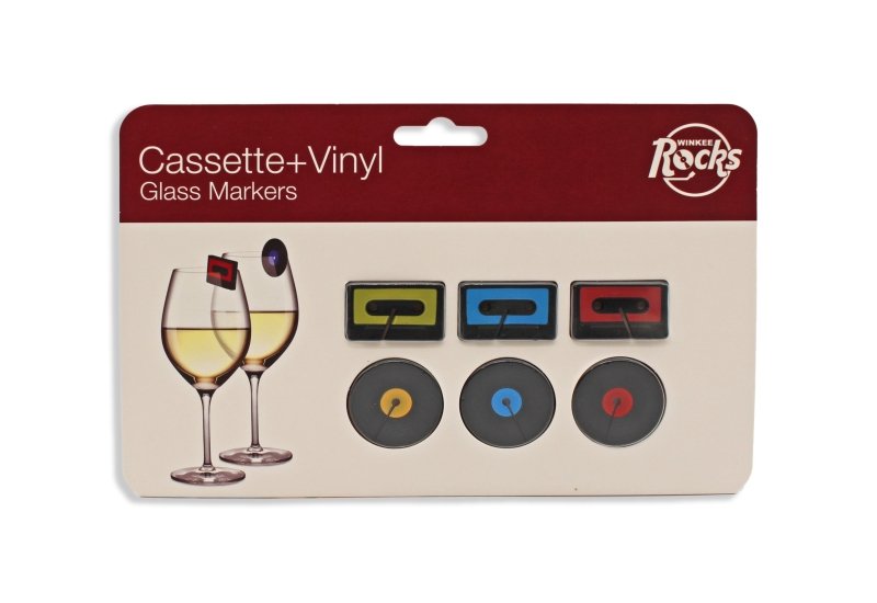 Vinyl und Kassetten Glasmarker 6er Set