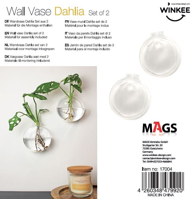Wand Vase Dahlia 2er Set 🏺