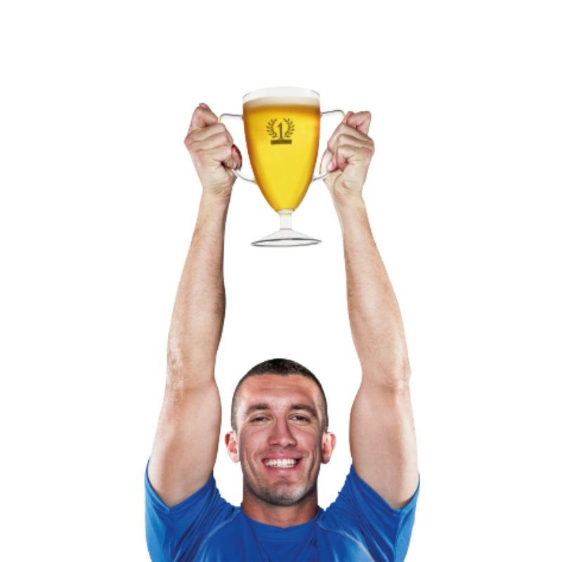 Winkee - Bier Pokal | Personalisiertes Bierglas | 0,5 L Bierkrug Trophäe