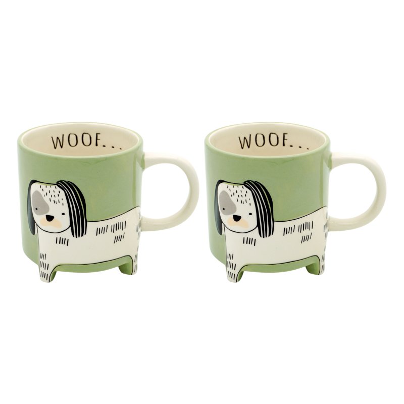 Winkee - Cute Animal Tassen | Niedliche Tiertassen 2er Set Hund