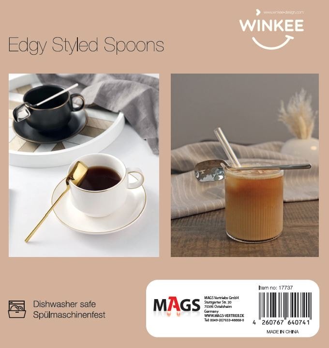 Winkee - Edgy Styled Löffel 4er Set