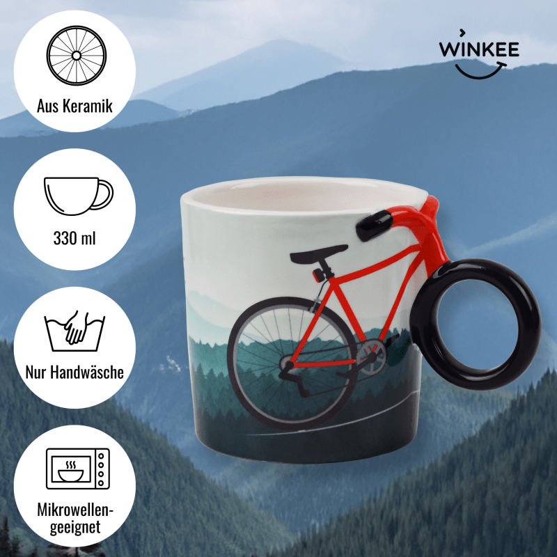 Winkee - Fahrrad Kaffeetasse | Die stylische Keramiktasse
