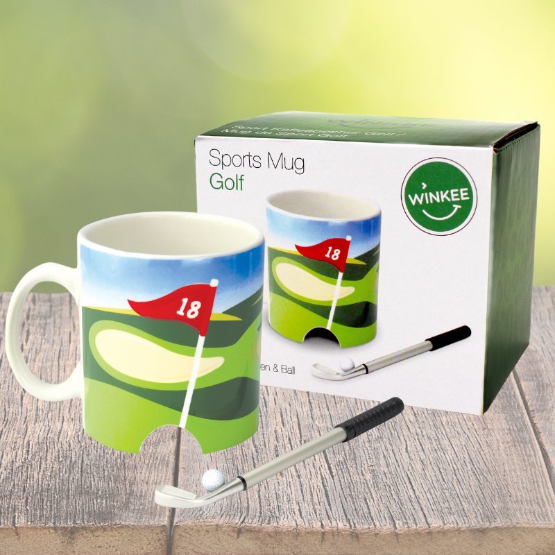 Winkee - Golf Tasse - Der Sport Kaffee Pott für Golf Fans