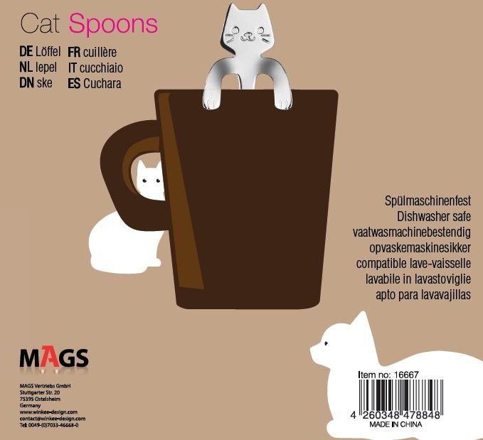 Winkee - Kaffeelöffel - 4er Set | Coffee Spoon Set of 4 | Gitarren und Kätzchen