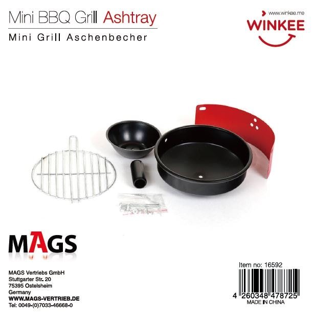 Winkee - Mini Grill Aschenbecher