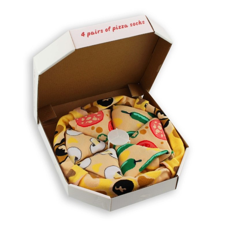 Winkee - Pizza Socken Box - Lustige Socken