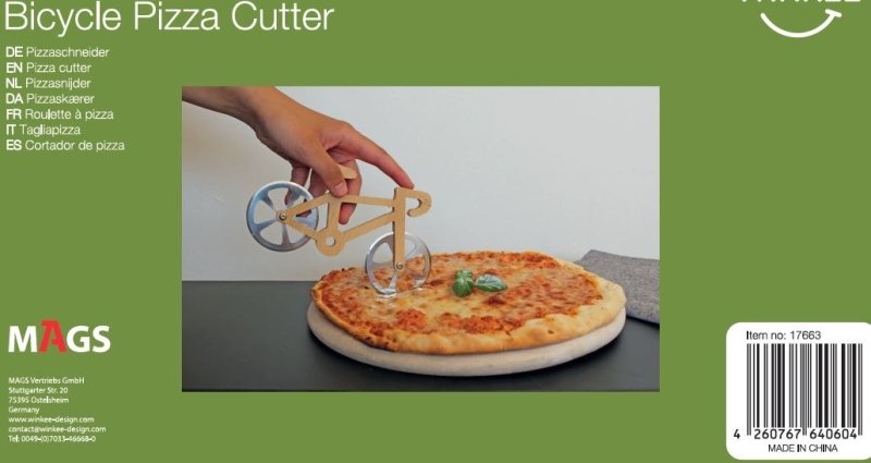 Winkee - Pizzaschneider als Fahrrad aus Holz