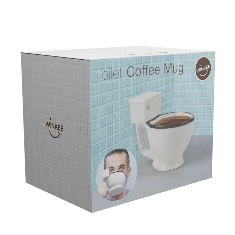 Winkee - Toiletten Becher - Toiletten Kaffeetasse - 350ml