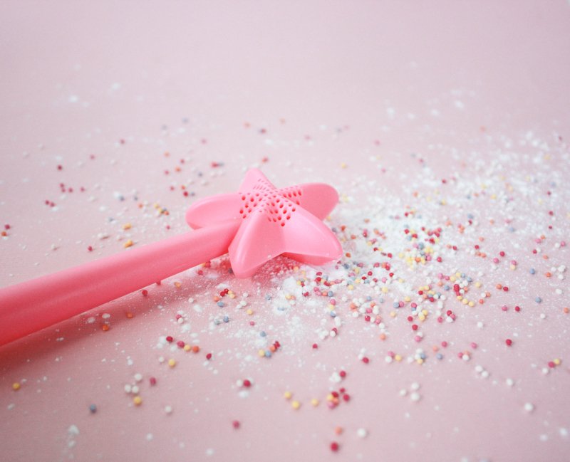 Zauberstab Puderzuckerstreuer in Rosa