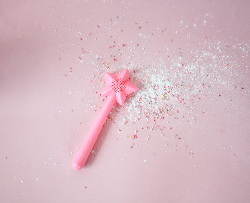 Zauberstab Puderzuckerstreuer in Rosa