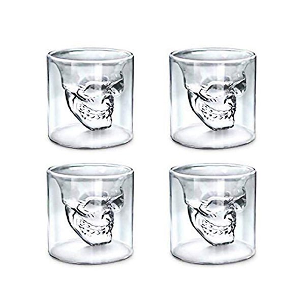 Totenkopf Schnapsgläser - 4-er Set