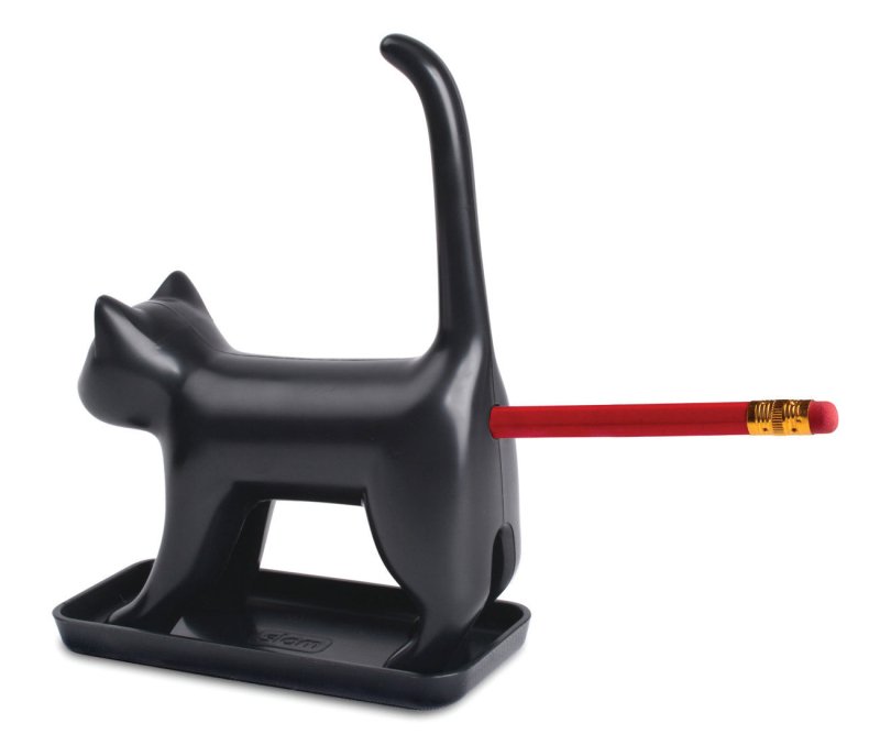 Bleistiftspitzer Katze und Hund mit Sound | Sharp end Cat/Dog Schwarz