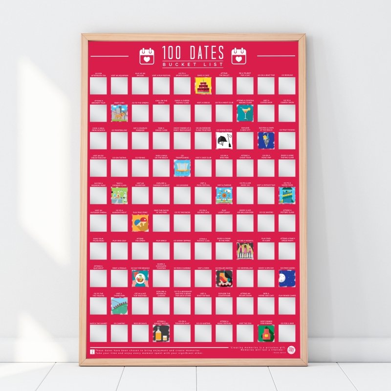 Bucket List Poster - 100 Date Ideen