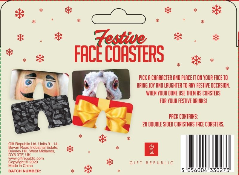 Face Coaster - Bierdeckel - Untersetzer & Party-Brillen