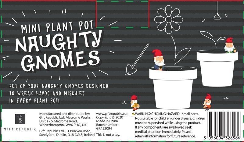 Freche Mini Gartenzwerge | Mini Naughty Gnomes Planters