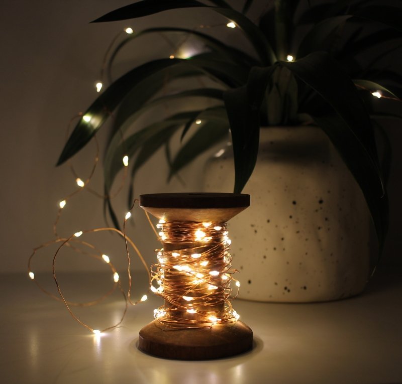 Garnspule LED Lichterkette 🪔