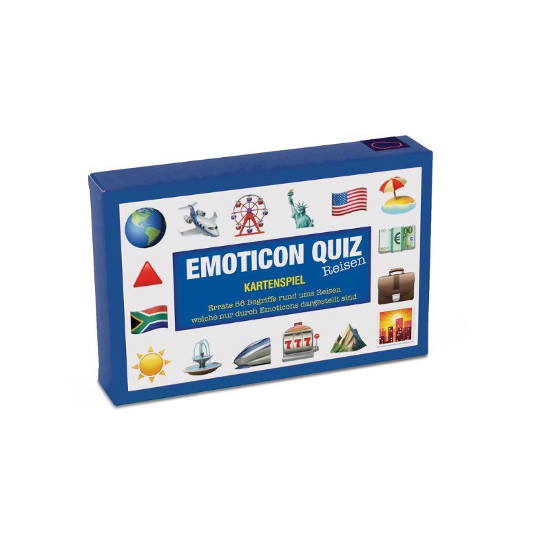Kartenspiel Emoticon Quiz - Emoji Kartenspiel Reisen