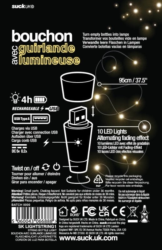 LED Flaschenlichter mit Akku und USB Anschluss | Bottle Light 🍾