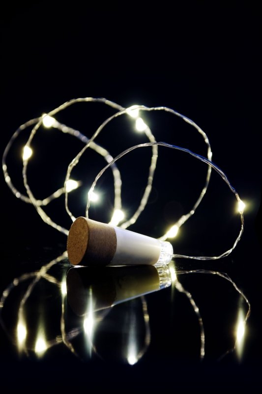 LED Flaschenlichter mit Akku und USB Anschluss | Bottle Light 🍾 Lichterkette weiss