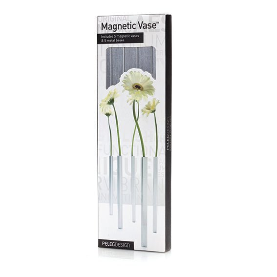 Magnetische Vasen | 5 Stück Silber