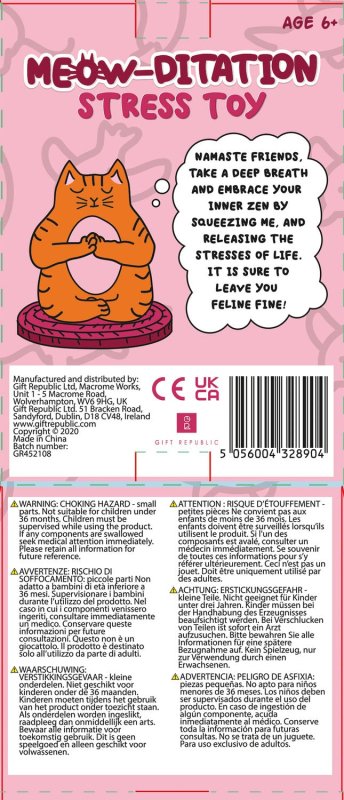 Miauditation Stressball Katze | Meowditation Stress Toy