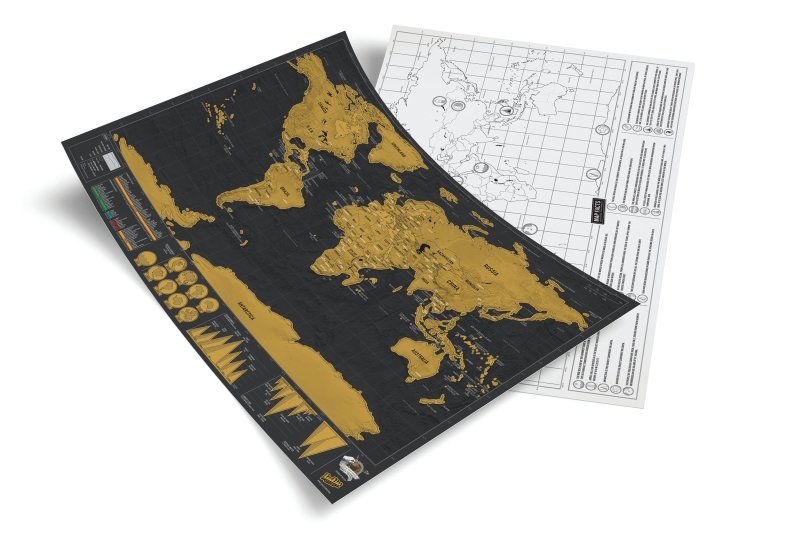 Scratch Map Rubbelkarte Classic TRAVEL DELUXE EDITION