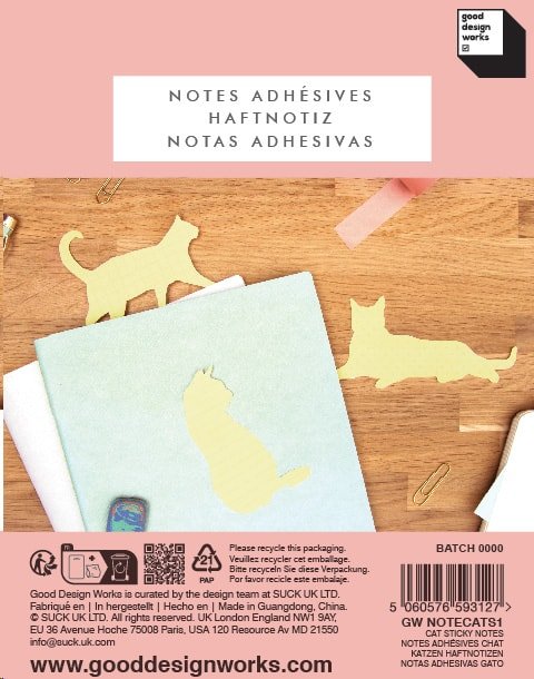 Tierische Haftnotizen 3er Set Katze | Hund Katze
