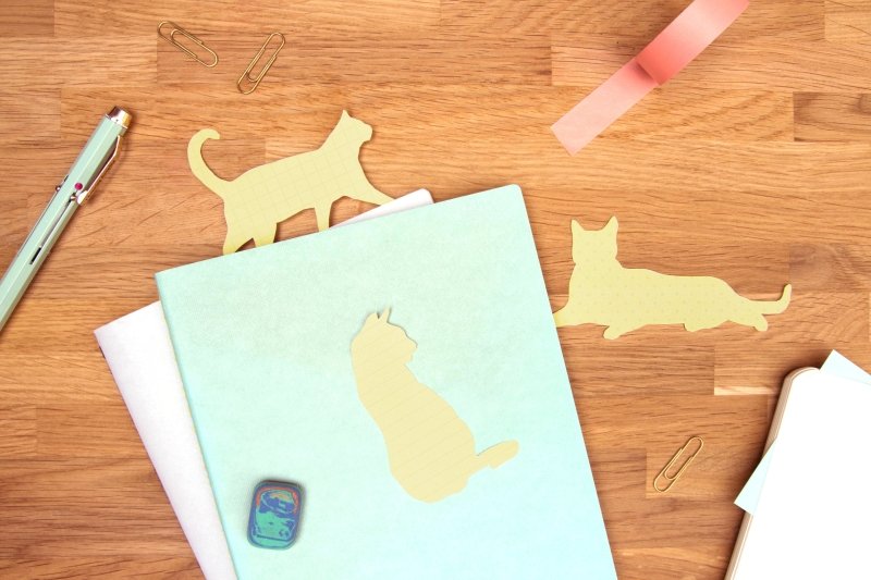 Tierische Haftnotizen 3er Set Katze | Hund