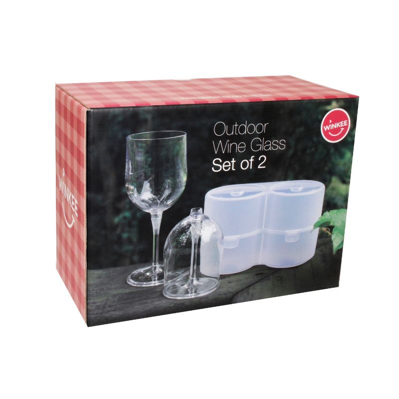 Winkee - 2 Weingläser für Camping - Inklusive Transportverpackung