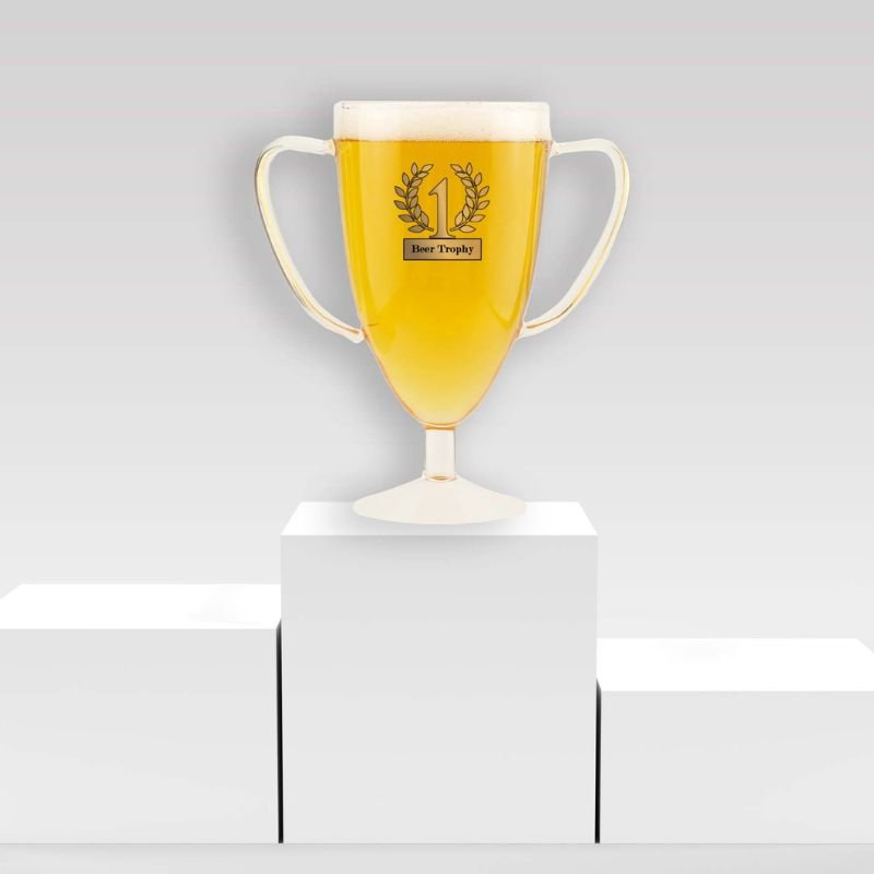 Winkee - Bier Pokal | Personalisiertes Bierglas | 0,5 L Bierkrug Trophäe