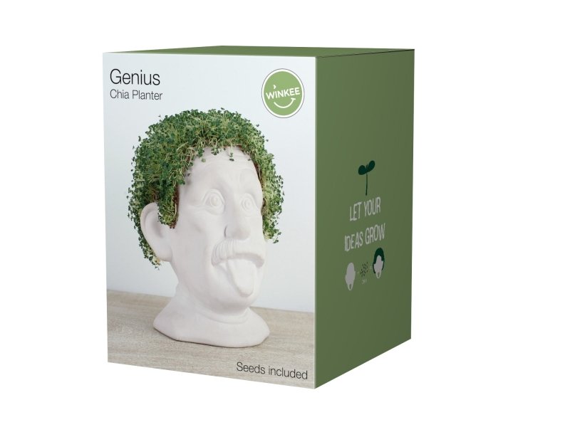 Winkee - Chia Genie | Keramik Büste zum Chia Samen Züchten