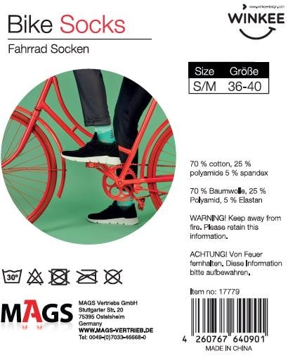 Winkee - Fahrrad Socken - Außergewöhnliche Socken
