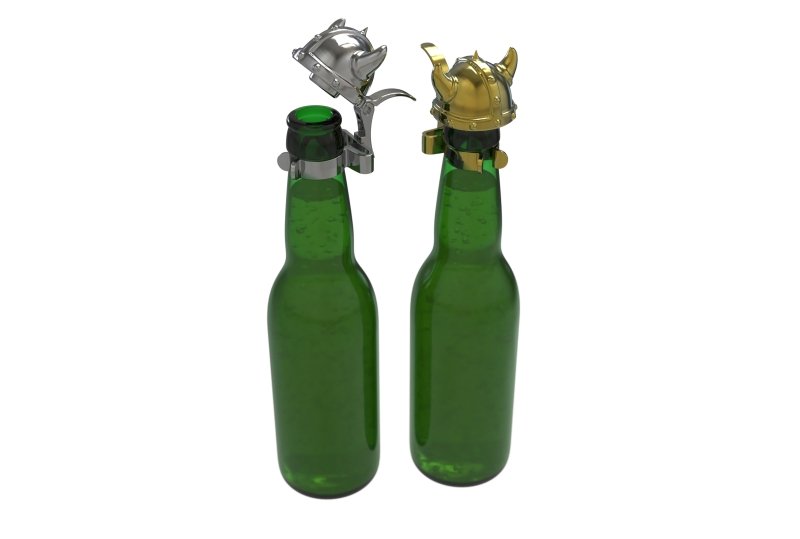 Winkee - Flaschenverschluss Wikingerhelm 4er Set