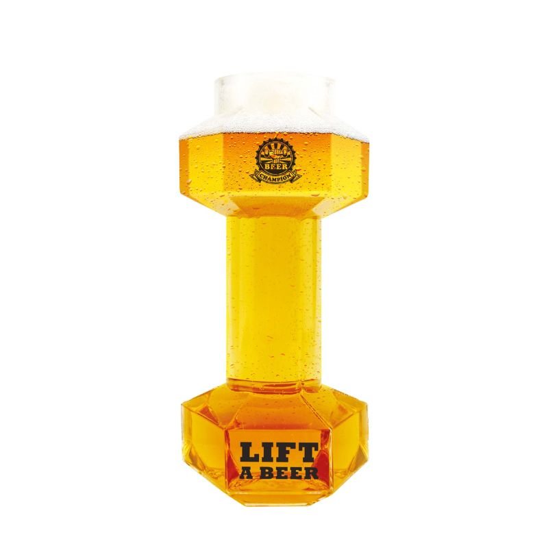 Winkee - Hantel Bierglas - Das Fitnessstudio für Bierliebhaber