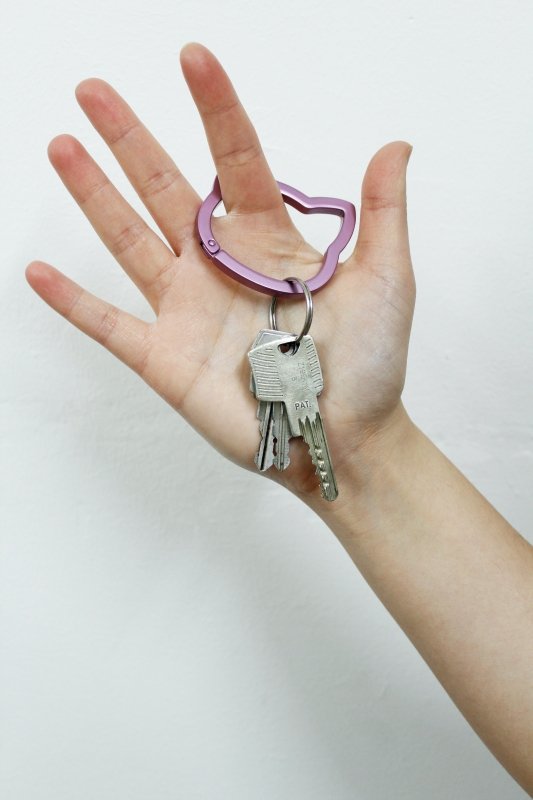 Winkee - Katzen Karabiner Set rosa, türkis