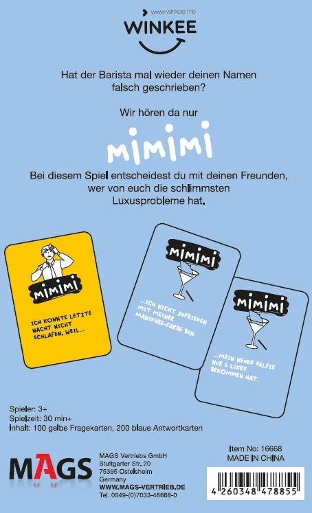Winkee - Mimimi - Das Quiz Kartenspiel der Luxusprobleme