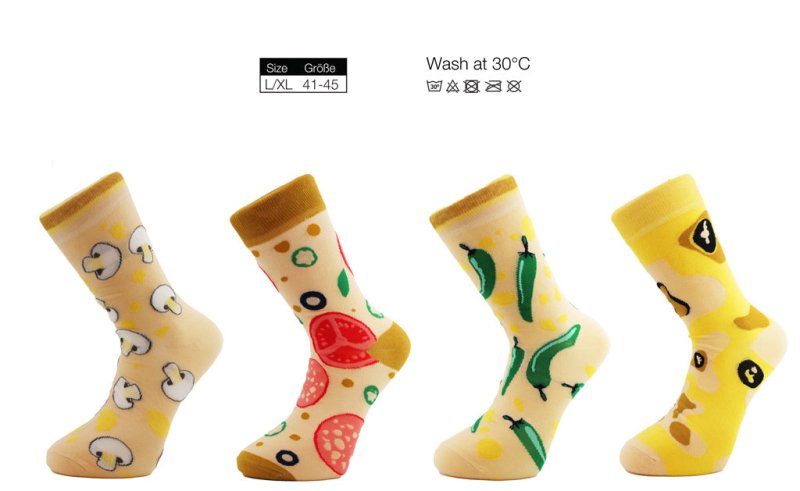 Winkee - Pizza Socken Box - Lustige Socken