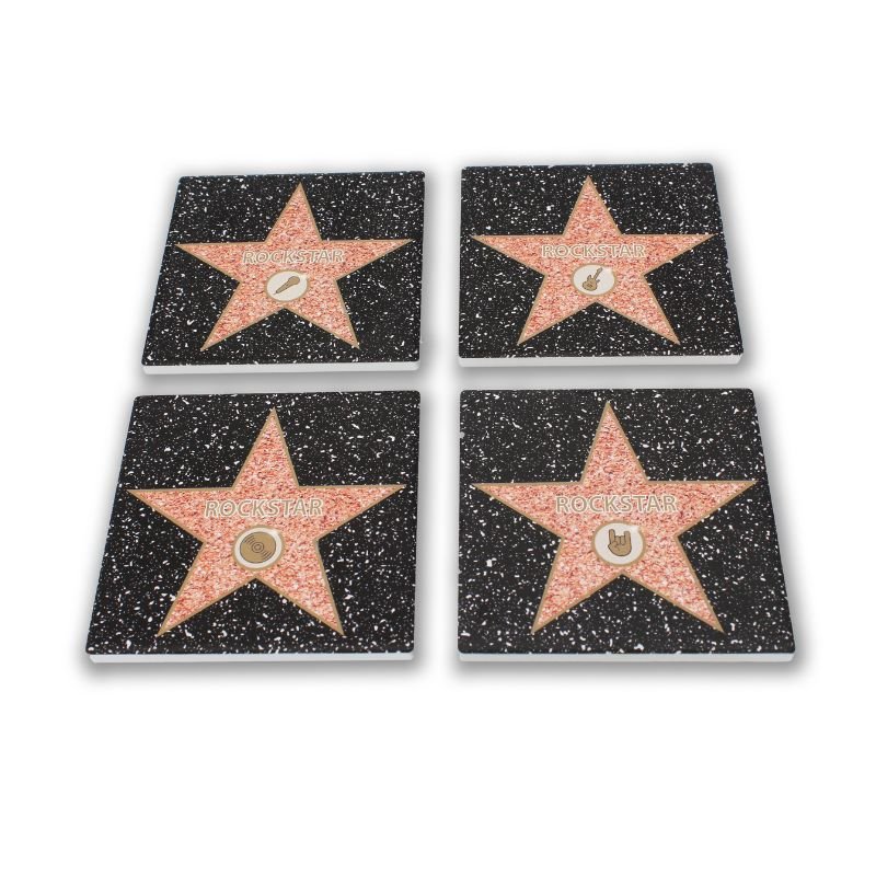 Winkee Rocks - Walk of Fame Glasuntersetzer 4er Set