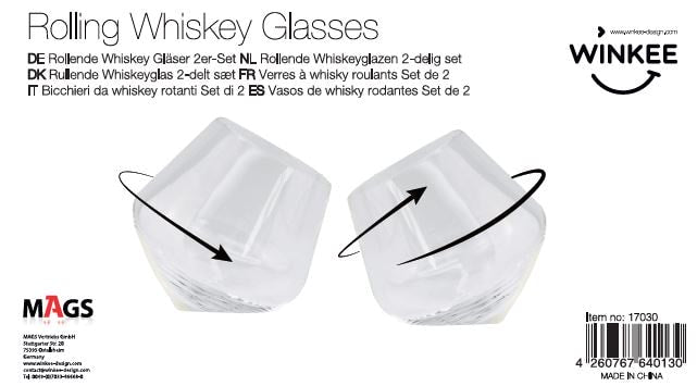 Winkee - Rollende Whiskeygläser 2er Set