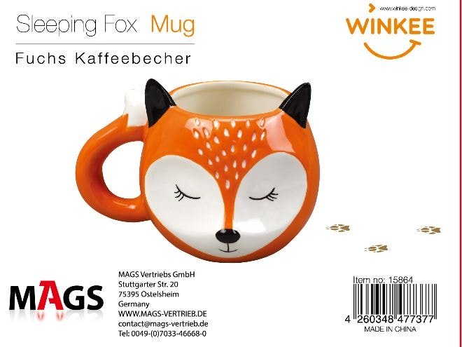 Winkee - Sleeping Fox Kaffeetasse
